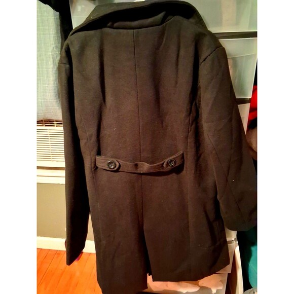 Mens Jacket Size L Black Double Breasted - Picture 2 of 2